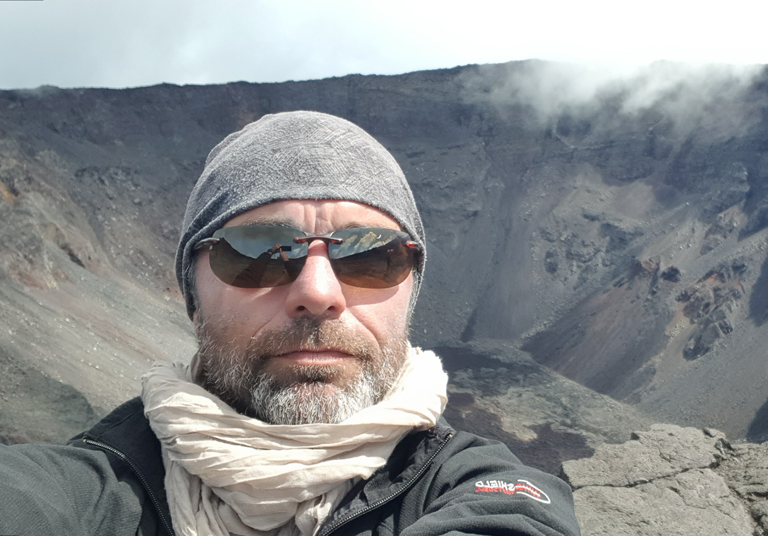 selfie sommet fournaise